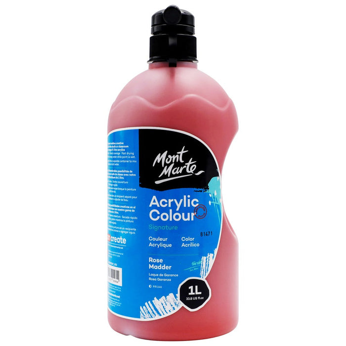 Acrylic Colour Signature 1L (33.8 US fl.oz) Bottle - Rose Madder