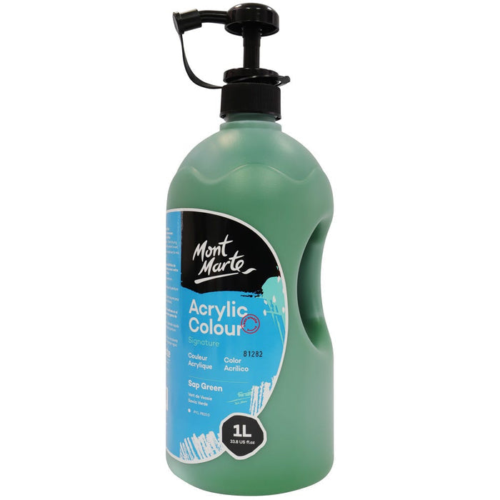 Acrylic Colour Signature 1L (33.8 US fl.oz) Bottle - Sap Green
