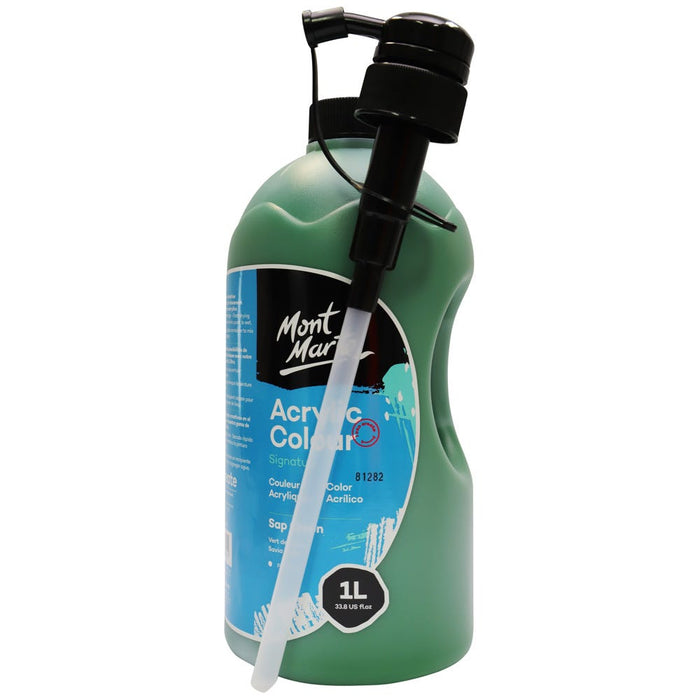 Acrylic Colour Signature 1L (33.8 US fl.oz) Bottle - Sap Green