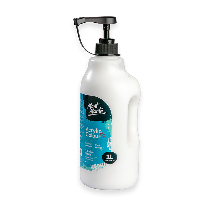 Acrylic Colour Signature 1L (33.8 US fl.oz) Bottle - Titanium White