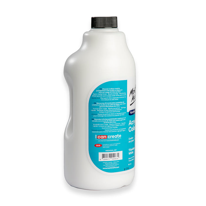 Acrylic Colour Signature 1L (33.8 US fl.oz) Bottle - Titanium White