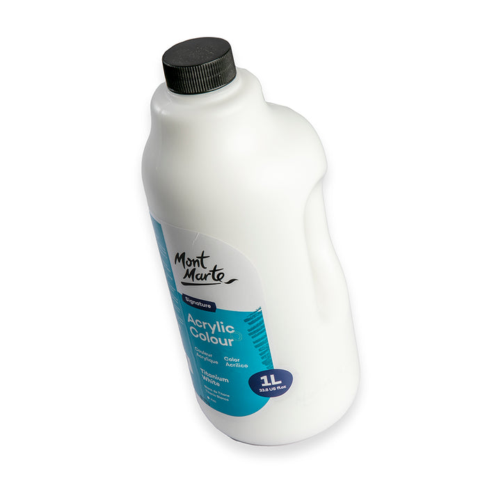 Acrylic Colour Signature 1L (33.8 US fl.oz) Bottle - Titanium White