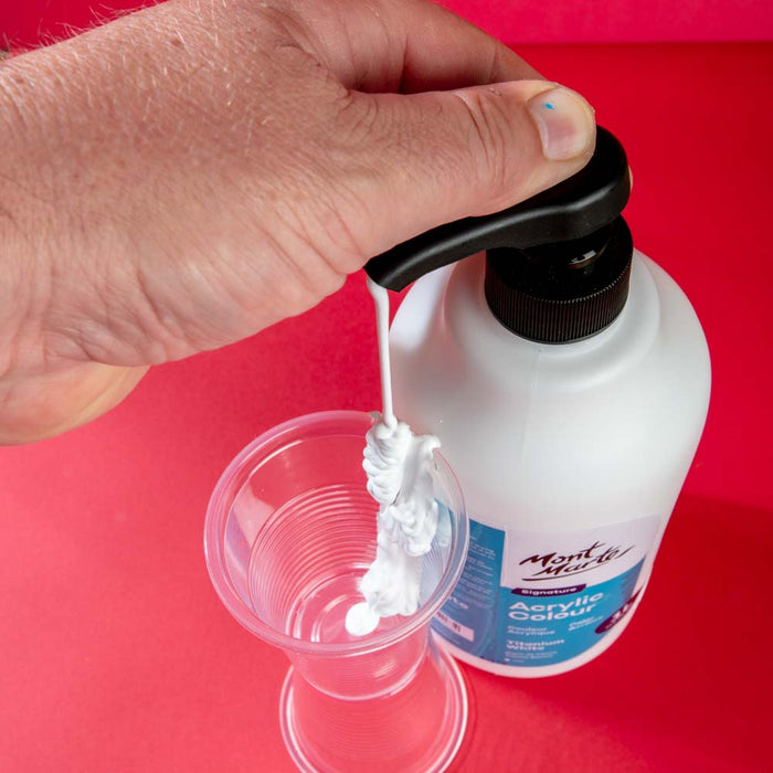 Acrylic Colour Signature 1L (33.8 US fl.oz) Bottle - Titanium White