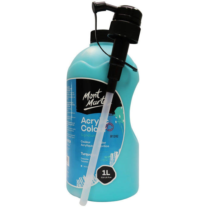 Acrylic Colour Signature 1L (33.8 US fl.oz) Bottle - Turquoise