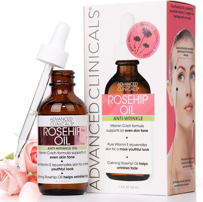 ADVANCED CLINICALS Anti Wrinkle Rosehip Oil زيت الروز هب من ادفانسد كلينيكالز