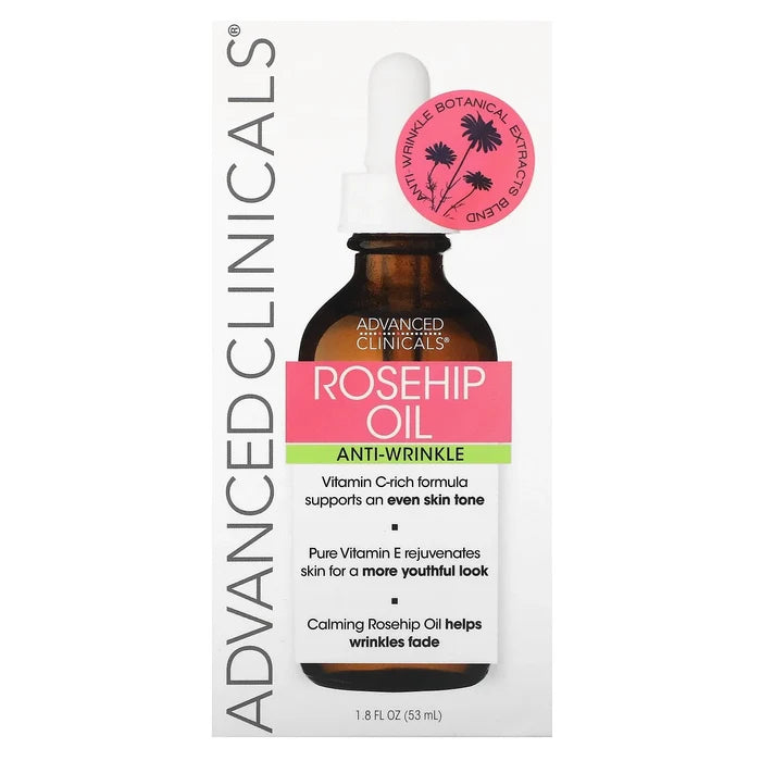 ADVANCED CLINICALS Anti Wrinkle Rosehip Oil زيت الروز هب من ادفانسد كلينيكالز