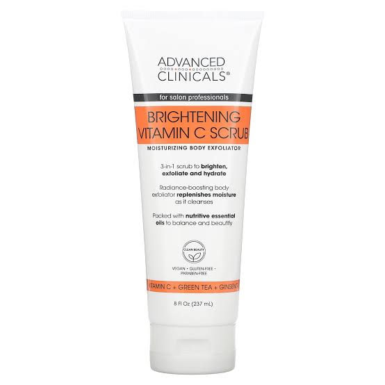ADVANCED CLINICALS Brightening Vitamin C Scrub سكراب مقشر للجسم بالفيتامين سي