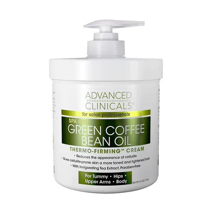 ADVANCED CLINICALS Green Coffee Bean Oil Anti-Cellulite Slimming Cream المرطب العملاق بحبوب القهوة الخضراء من ادفانسد كلينيكالز
