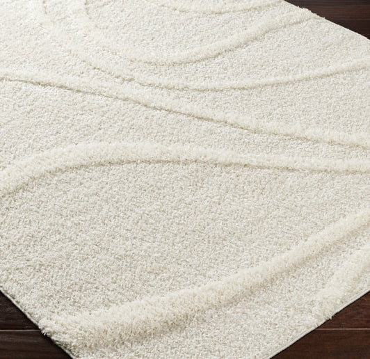 Ailey Machine-Woven Rug Beige / White
