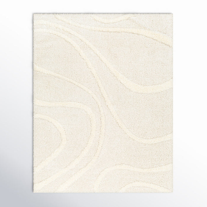 Ailey Machine-Woven Rug Beige / White