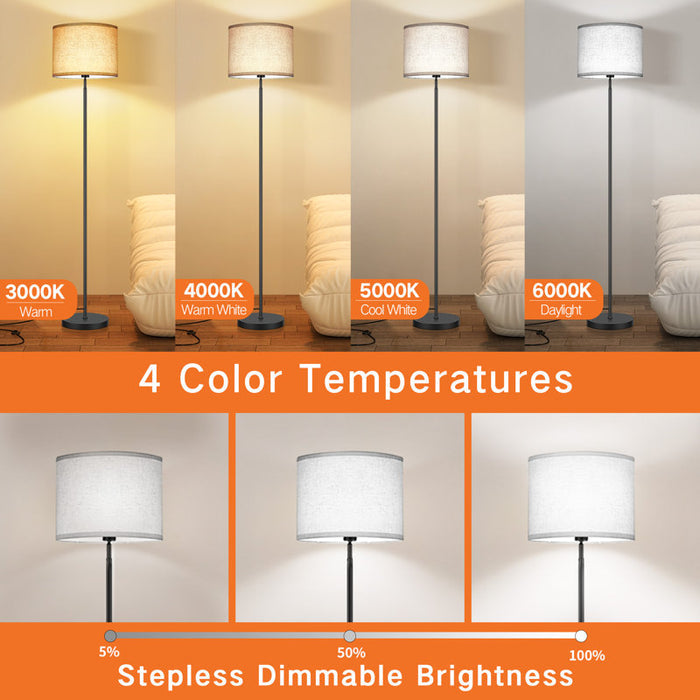 Alexxes 63'' Traditional Floor Lamp with Remote Control