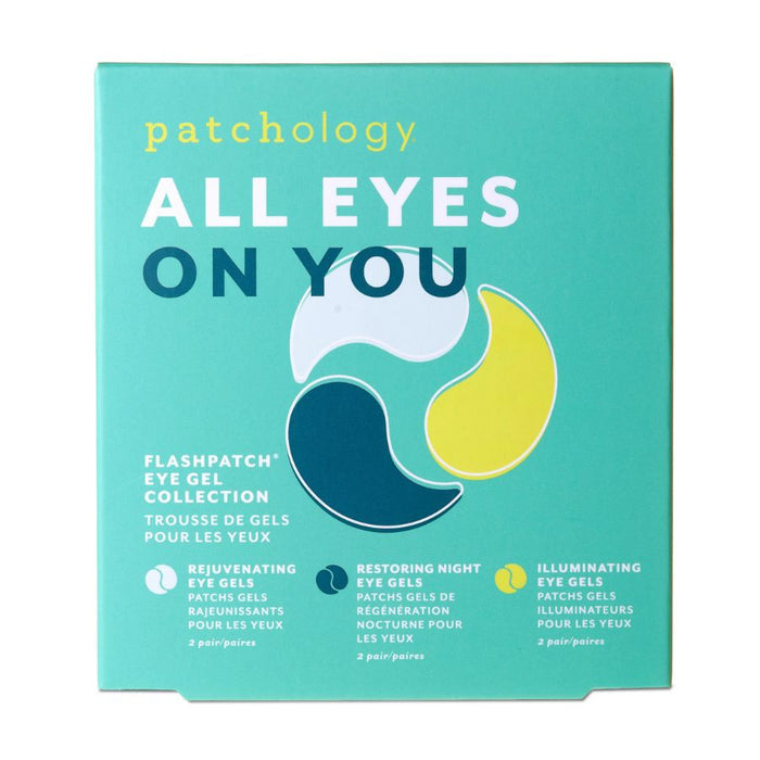 Hydrating eye patch bundle on a white background