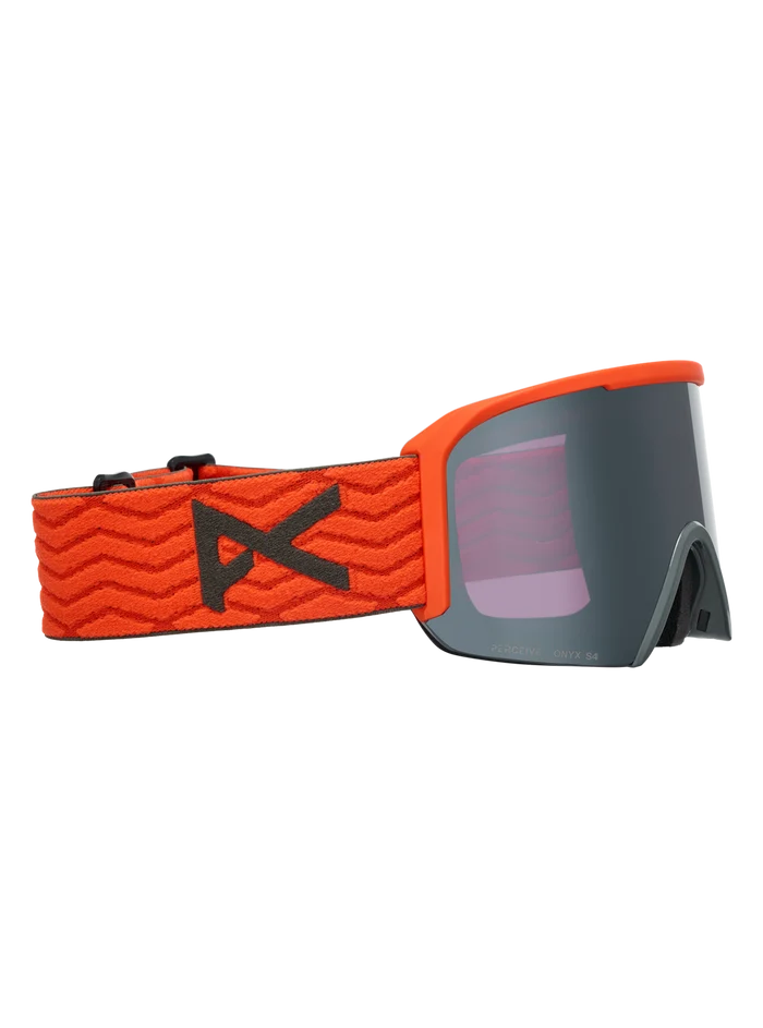 Product image of Anon Nesa Goggles + Bonus Lens + MFI® Face Mask[Variant:Frame: Fiesta Red, Lens: Perceive Sunny Onyx (6% / S4), Spare Lens: Perceive Cloudy Burst (59% / S1)]