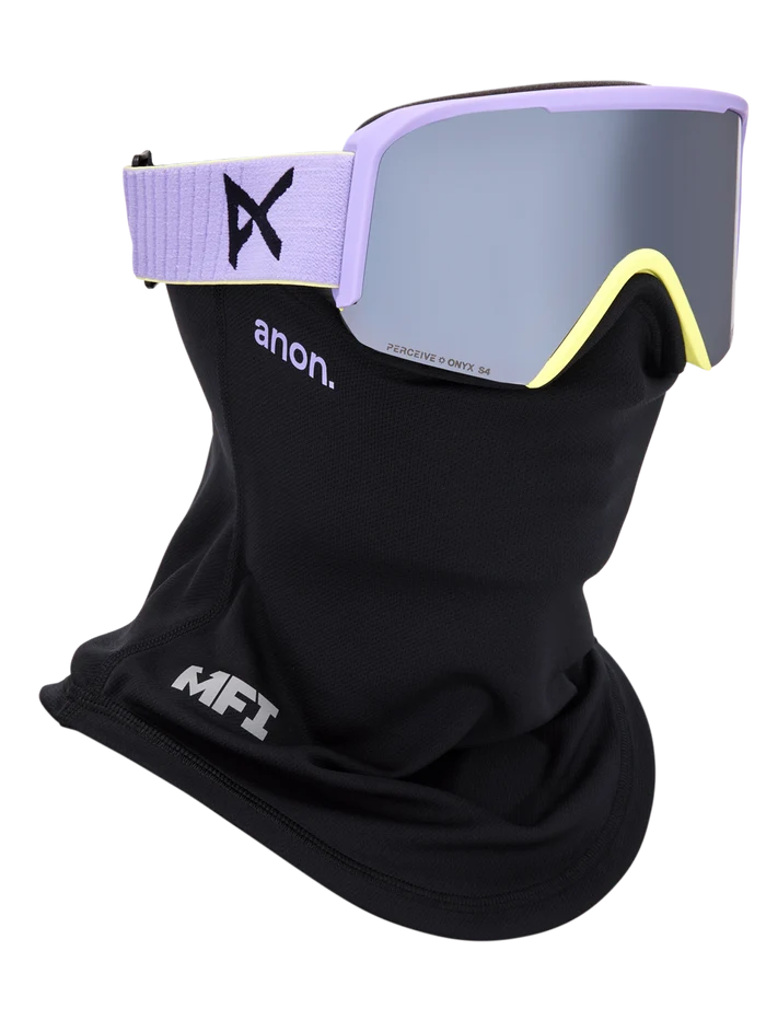 Product image of Anon Nesa S Goggles + Bonus Lens + MFI® Face Mask[Variant:Frame: Hyper Lilac, Lens: Perceive Sunny Onyx (6% / S4), Spare Lens: Perceive Cloudy Burst (59% / S1)]