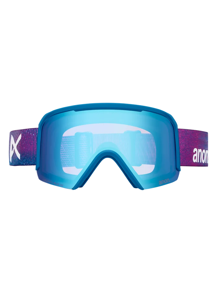 Product image of Anon Nesa S Goggles + Bonus Lens + MFI® Face Mask[Variant:Frame: Pink Denim, Lens: Perceive Variable Blue (21% / S2), Spare Lens: Perceive Cloudy Burst (59% / S1)]