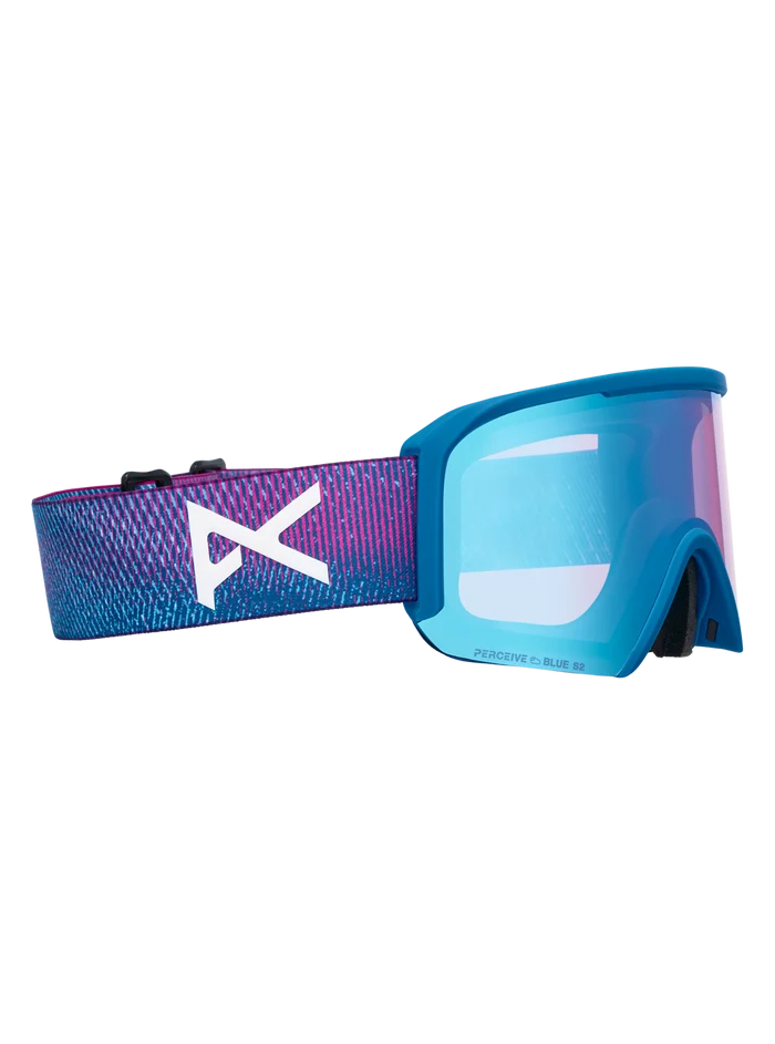 Product image of Anon Nesa S Goggles + Bonus Lens + MFI® Face Mask[Variant:Frame: Pink Denim, Lens: Perceive Variable Blue (21% / S2), Spare Lens: Perceive Cloudy Burst (59% / S1)]