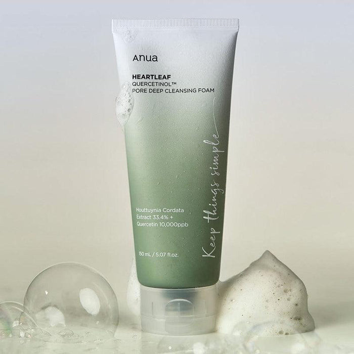 Anua HEARTLEAF QUERCETINOL PORE DEEP CLEANSING FOAM 150ML - Komiko Beauty