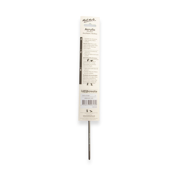 Artist Acrylic Brush Premium Taklon Angle 2