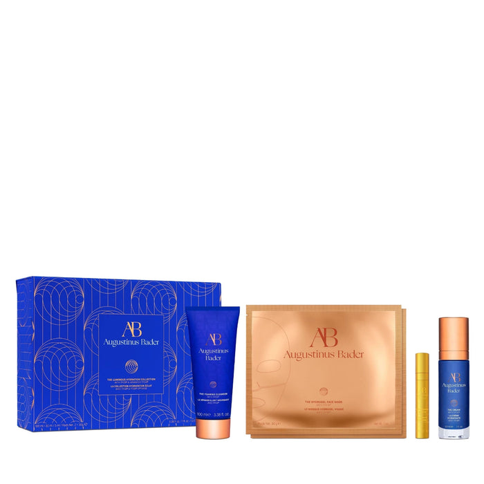 Augustinus Bader The Luminous Hydration Collection skincare set with cleanser, hydrating mask, cream and serum