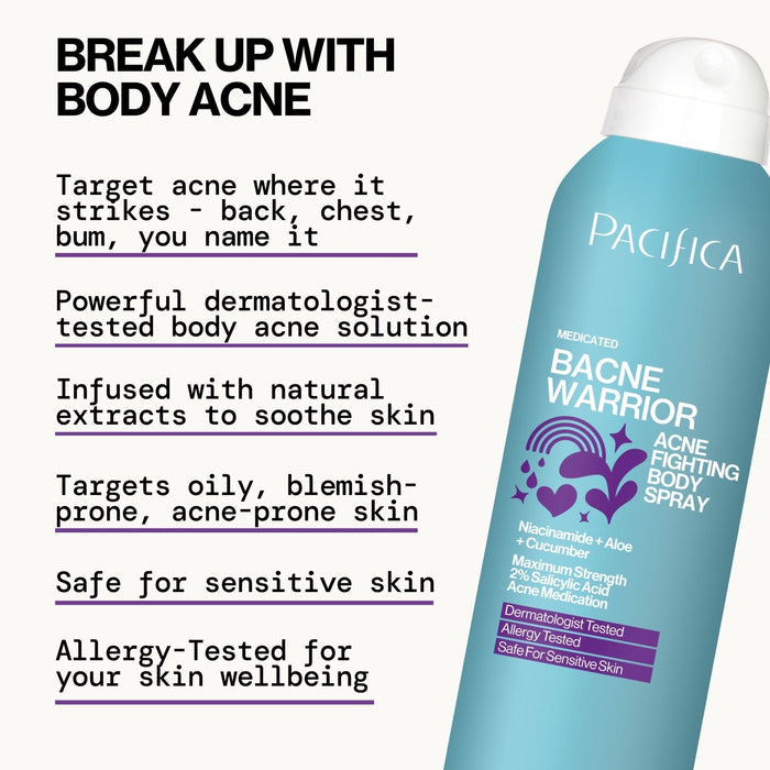 Bacne Warrior Acne Fighting Body Spray - Pacifica