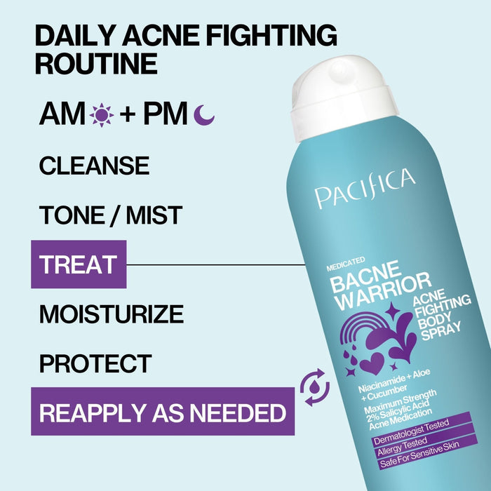 Bacne Warrior Acne Fighting Body Spray - Pacifica