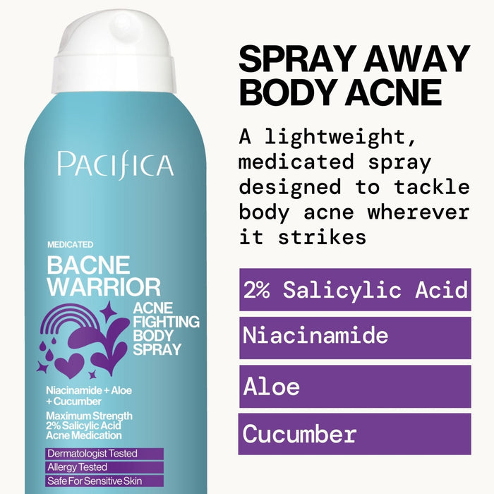 Bacne Warrior Acne Fighting Body Spray - Pacifica