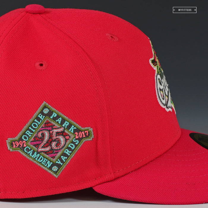 BALTIMORE ORIOLES CAMDEN YARDS 25TH ANNIVERSARY ARTEMIS FOWL, OPAL DECEPTION NEW ERA HAT