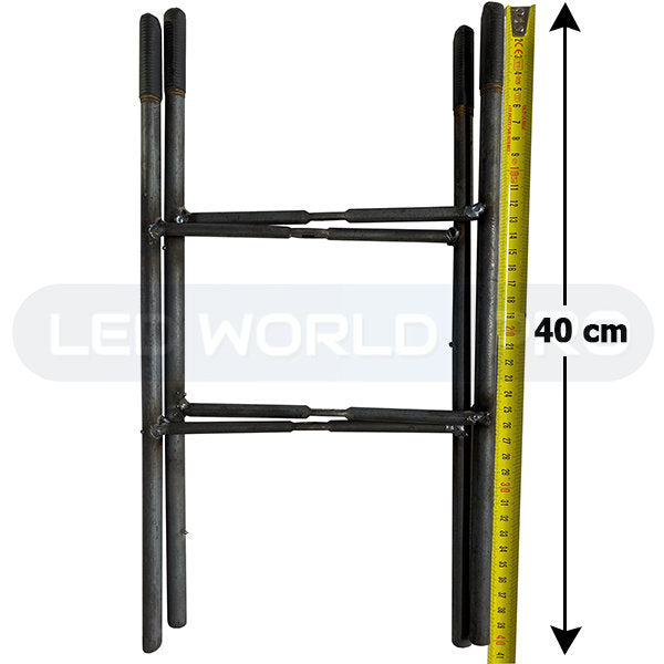 Base de fondation entraxe latéral 200MM pour mât (Mât STANDARD V1 EVO / V2 EVO / V3 EVO / V4 EVO)