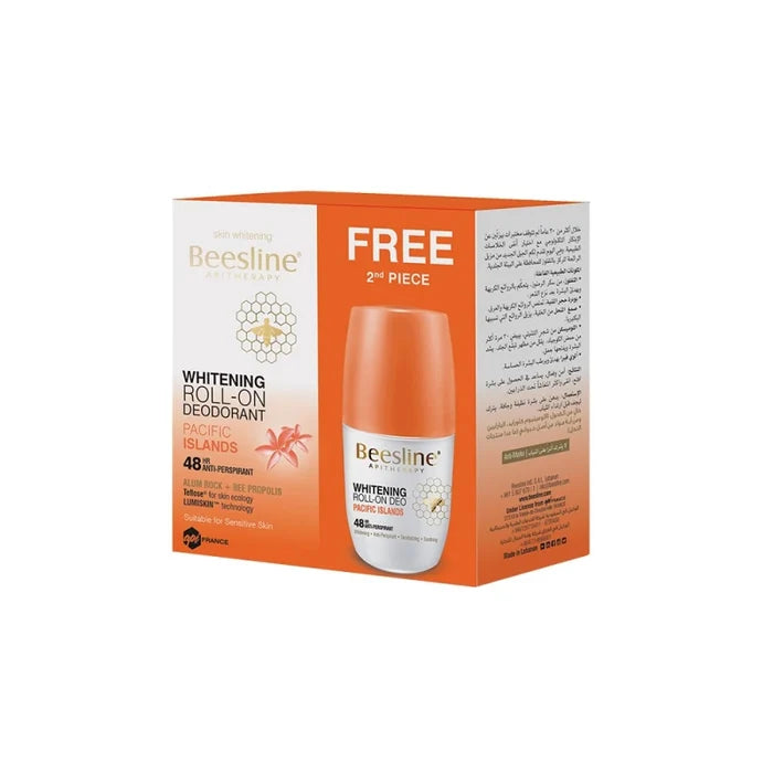 Beesline Whitening Roll-On Deodorant Pacific Island - Promo Pack (1+1)