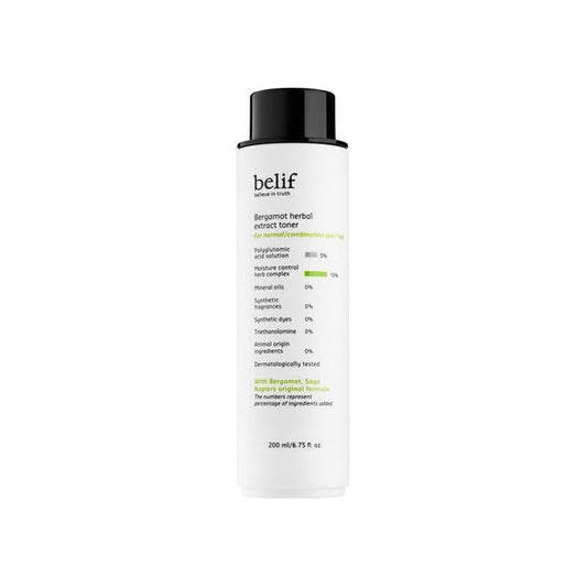 Belif Bergamot herbal extract toner 200 ml - Komiko Beauty