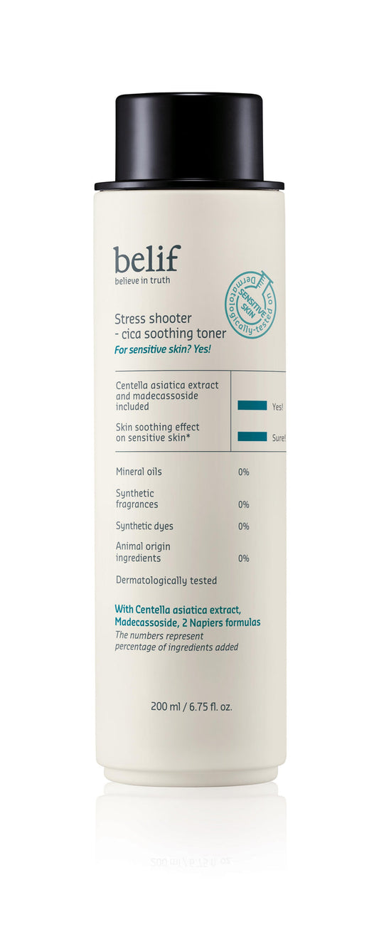 Belif Stress shooter - cica soothing toner 200 ml - Komiko Beauty