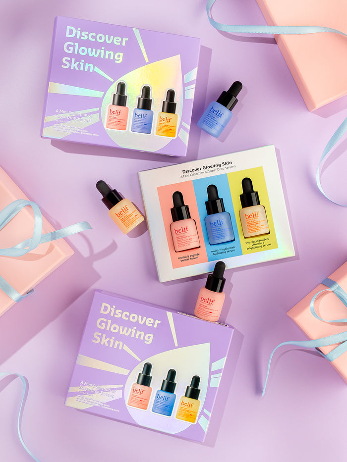 Belif Super Drops - Discover Glowing Skin Serum Mini Kit | GlamTouch UK