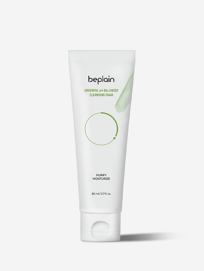 beplain Mung Bean pH - Balanced Cleansing Foam 80ml - Komiko Beauty