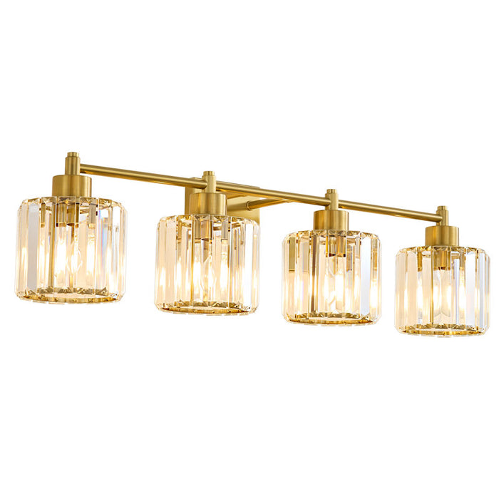 Berto 3-Light Dimmable Bathroom Light Fixture with Crystal Shade