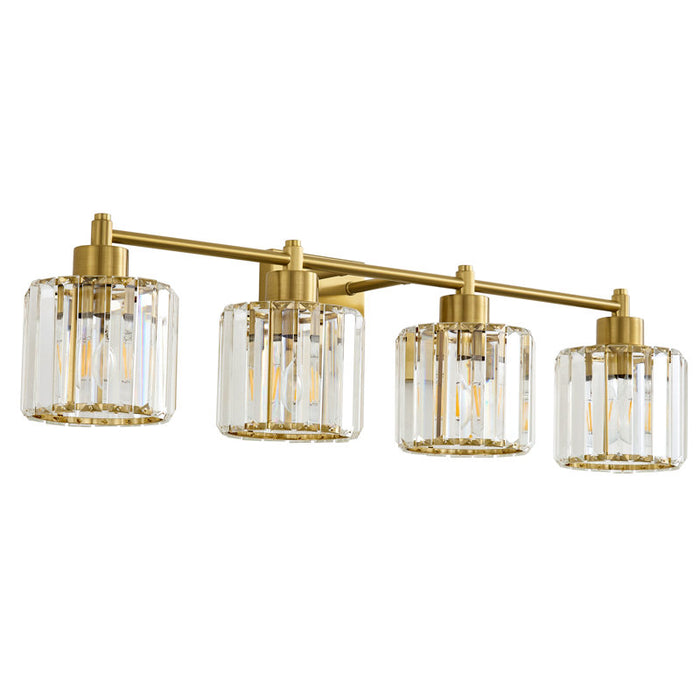 Berto 3-Light Dimmable Bathroom Light Fixture with Crystal Shade