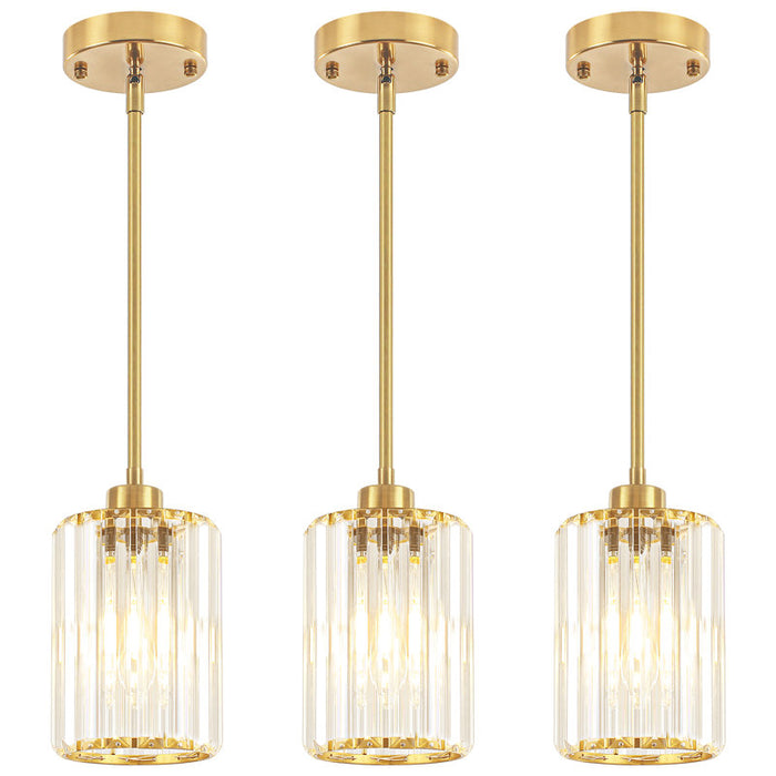 Bette 1-Light Modern Crystal Pendant Light with Adjustable Height (Set of 3)
