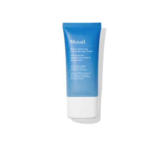 Tube of Murad skincare cream on a white background