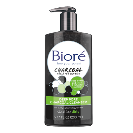 BIORE Oil Control Deep Pore Charcoal Cleanser  غسول البشرة بالفحم من بايور