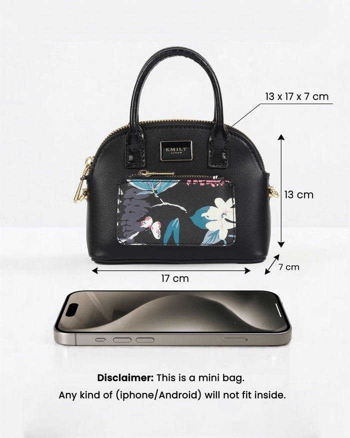 Bloom Mini Bag- Black  MB08