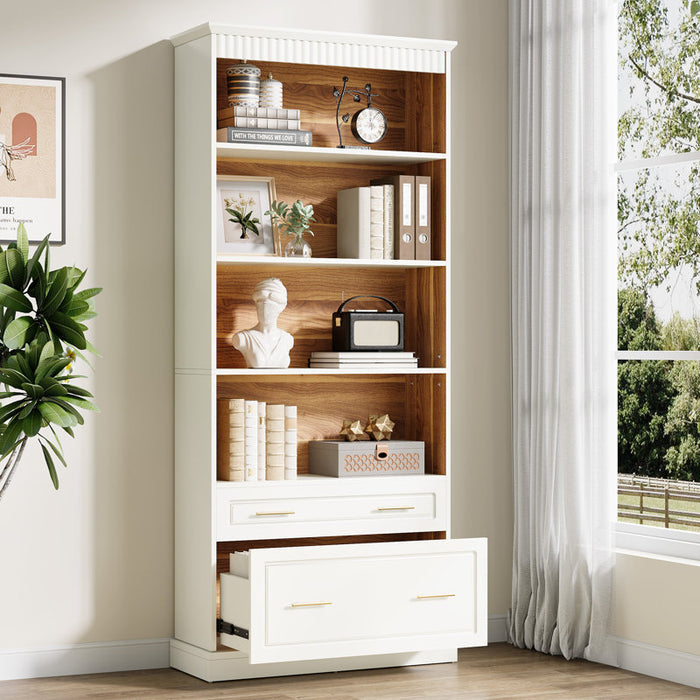 Bookcase With Filing Drawers