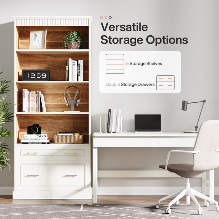 Bookcase With Filing Drawers