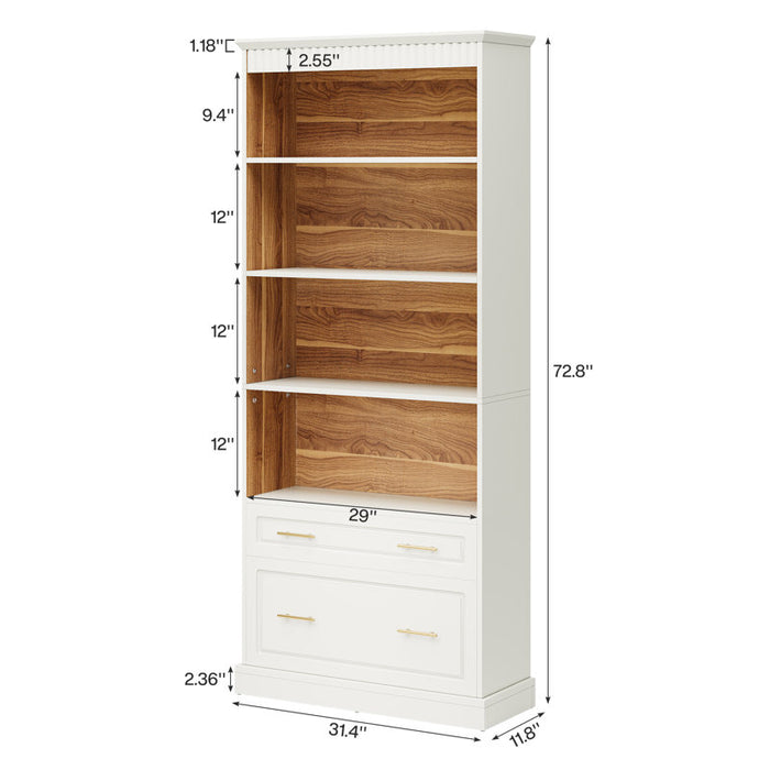 Bookcase With Filing Drawers