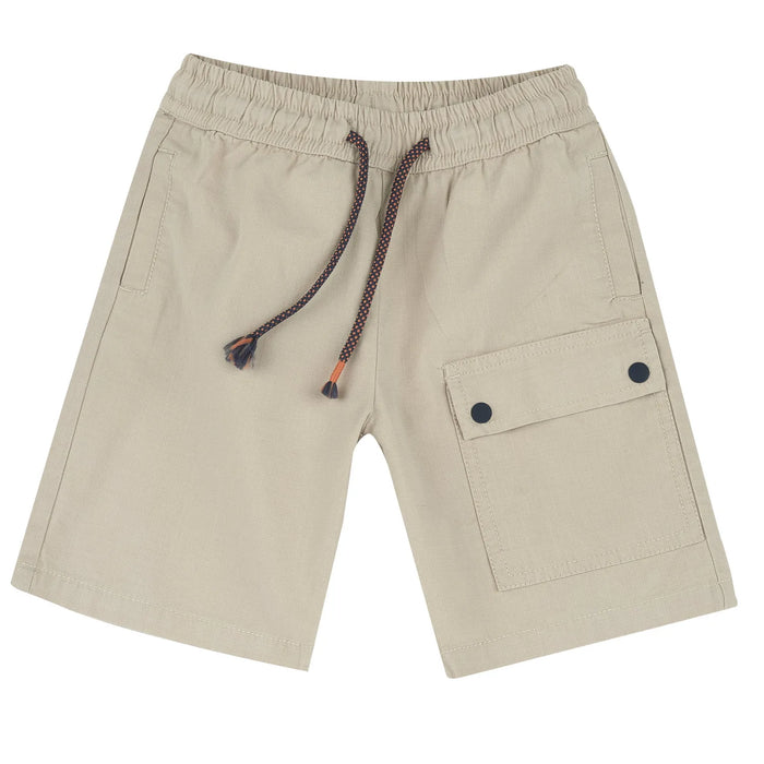 Boys Beige Solid Shorts