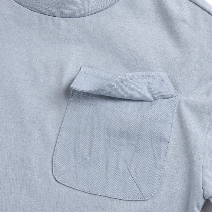 Boys Blue and Red Round Neck T-shirt