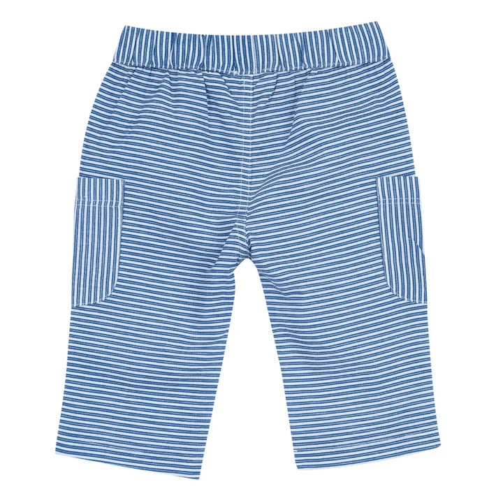 Boys Blue Striped Trouser