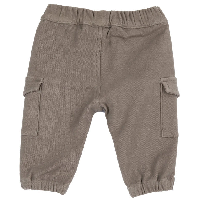 Boys Brown Self Design Joggers