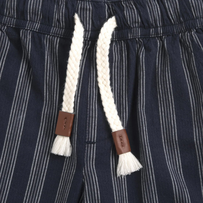 Boys Dark Blue Striped Trouser
