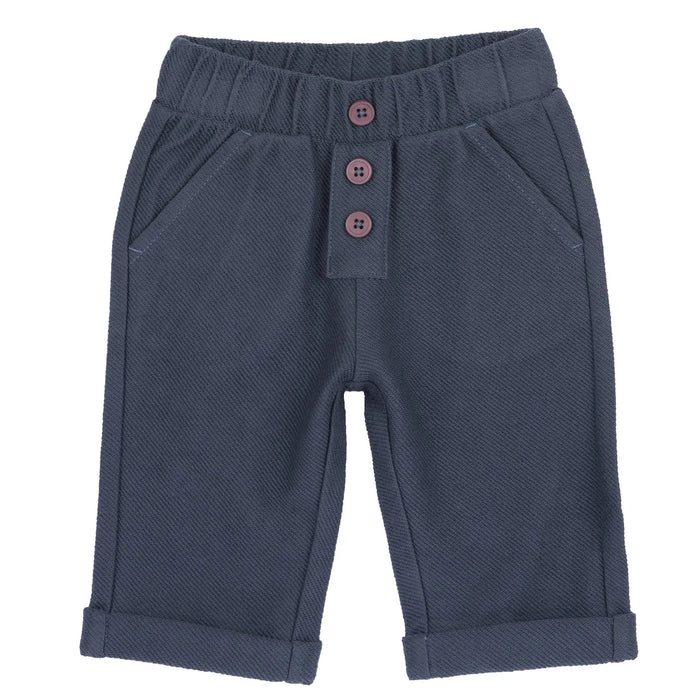 Boys Dark Light Blue Solid Trouser
