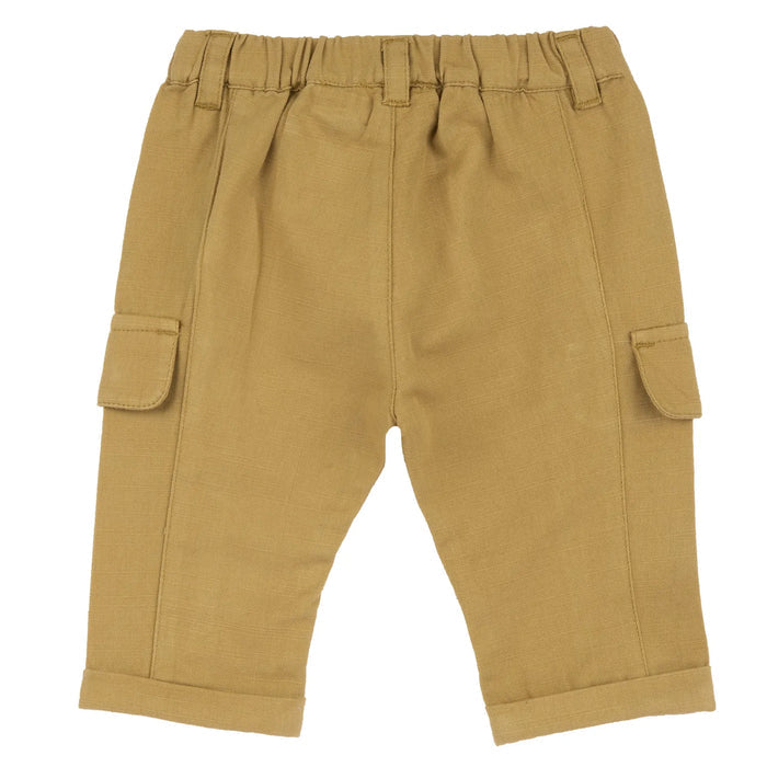 Boys Dark Yellow Solid Trouser