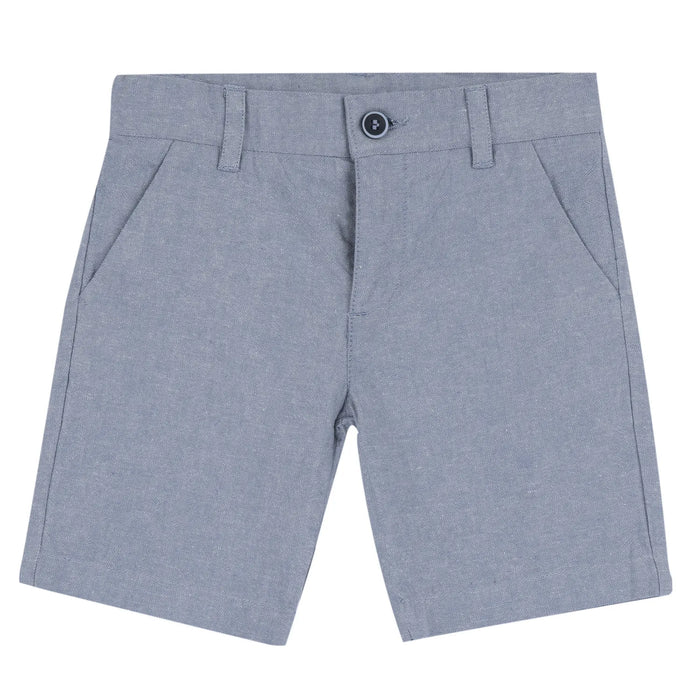 Boys Grey Solid Shorts